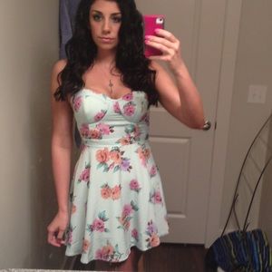 Forever 21 Skater Dress. Sweetheart Floral Mint